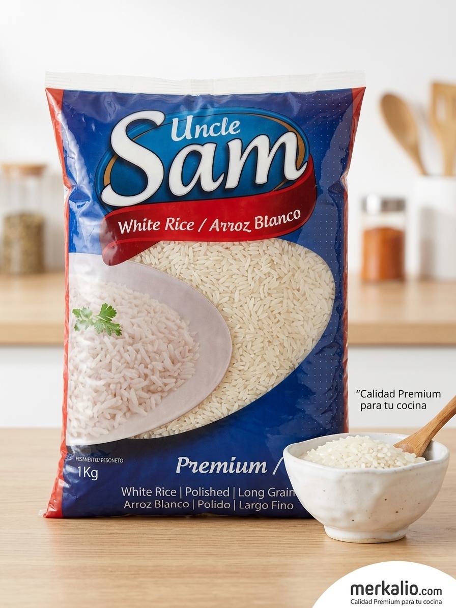 Arroz Blanco Premium Uncle Sam - Grano Largo Pulido 1kg