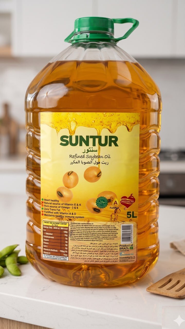 Aceite de Soya Refinado SUNTUR - Garrafa de 5 Litros