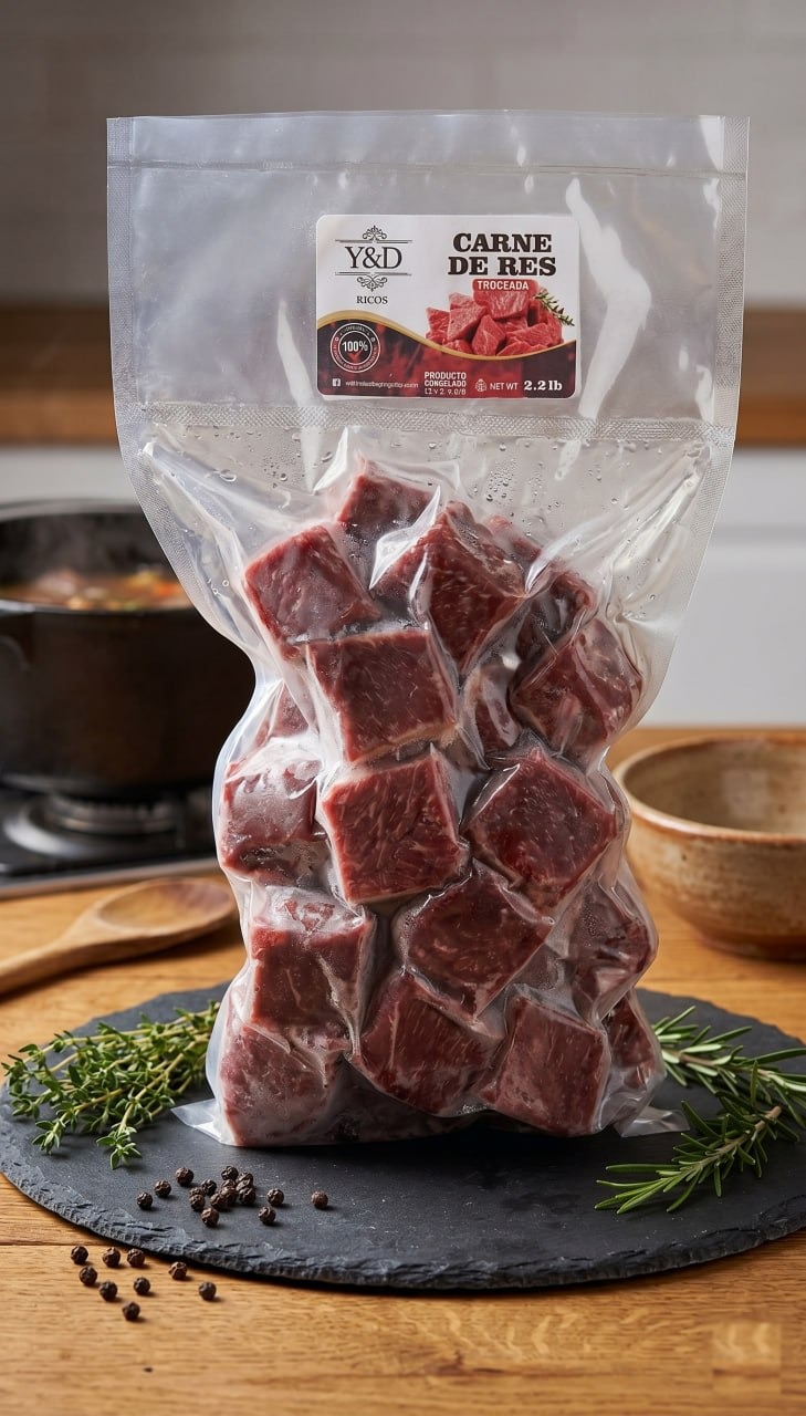 Carne de Res Troceada Y&D Ricos - 2.2 lb